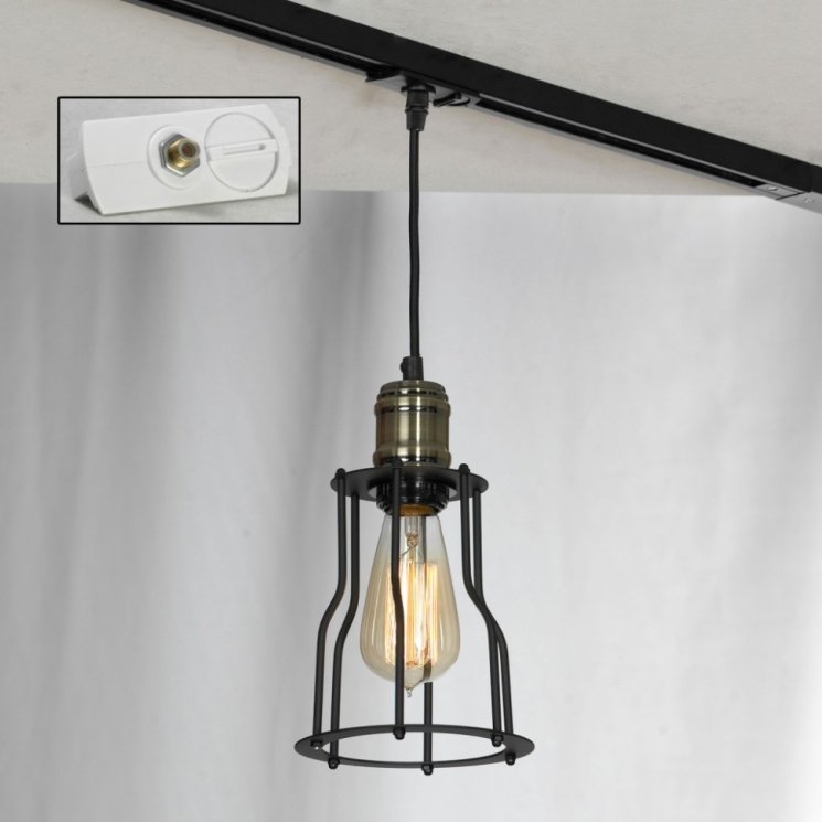 Однофазный светильник на подвесе для трека Baldwin Lussole Loft LSP-9610-TAW