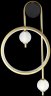 Настенный светильник Crystal Lux RODRIGO AP20W LED BLACK/GOLD