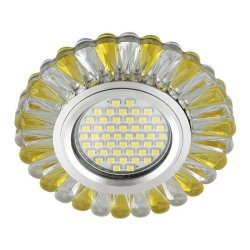 Встраиваемый светильник с LED подсветкой Fametto Luciole DLS-L145 Gu5.3 Glassy/Gold (UL-00003891)