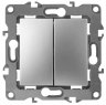 Выключатель двухклавишный ЭРА 12 10AX 250V 12-1104-03 Б0014647