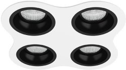 D64607070707 Встраиваемый точечный светильник Domino Round Lightstar (комплект из 214646+214607+214607+214607+214607)