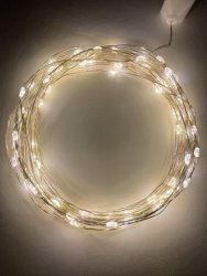 Светодиодная гирлянда ЭРА нить 220V теплый свет ENIN -10NW Б0047964