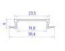 Алюминиевый профиль встраиваемый 30.6*6 для светодиодной ленты до 19,8мм Ambrella light ILLUMINATION Alum GP1100AL
