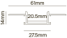 2м. Встраиваемый алюминиевый профиль для светодиодной ленты Maytoni Led strip ALM011S-2M
