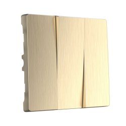 Набор клавиш для трехклавишного выключателя (шампань рифленый) Werkel W1139010