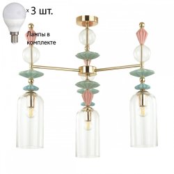 Люстра на штанге с лампочками Odeon Light Bizet 4855/3C+Lamps E14 P45