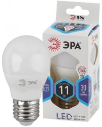 Лампа светодиодная ЭРА E27 5W 4000K матовая LED P45-11W-840-E27 Б0032989