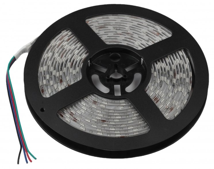 5м. Светодиодная влагозащищенная лента ЭРА 14,4W/m 60LED/m 5050SMD RGB 5M LS5050-14,4-60-24-65-RGB-5m Б0043115