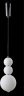 Подвесной светодиодный светильник Crystal Lux Desi SP3 Chrome/White