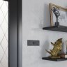 Выключатель двухклавишный проходной (черный) Hammer Werkel W1222008
