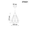 Однофазный светильник на подвесе для трека Novotech Zelle 370421