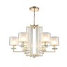 Подвесная люстра Crystal Lux с лампочками NICOLAS SP-PL6 GOLD/WHITE+Lamps E14 P45