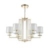 Подвесная люстра Crystal Lux с лампочками NICOLAS SP-PL6 GOLD/WHITE+Lamps E14 P45