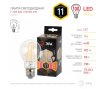 Филаментная светодиодная лампа Е27 11W 2700К (теплый) Эра F-LED A60-11W-827-E27 (Б0035025)
