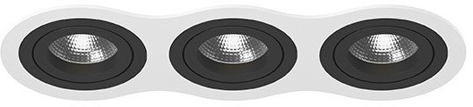 i636070707 Встраиваемый точечный светильник Intero 16 Triple Round Lightstar (комплект из 217636+217607+217607+217607)