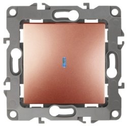 Выключатель одноклавишный с подсветкой ЭРА 12 10AX 250V 12-1102-14 Б0019282