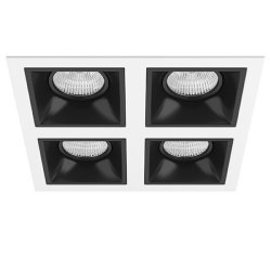 D54607070707 Встраиваемый точечный светильник Domino Quadro Lightstar (комплект из 214546+214507+214507+214507+214507)