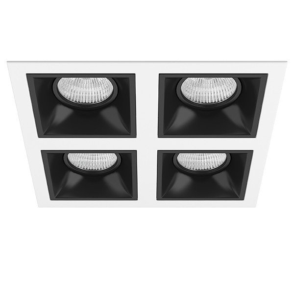 D54607070707 Встраиваемый точечный светильник Domino Quadro Lightstar (комплект из 214546+214507+214507+214507+214507)