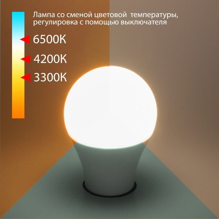 Светодиодная лампа E27 13W 3300K-6500K (теплый, белый, дневной) А60 Elektrostandard BLE2745 (a053389)