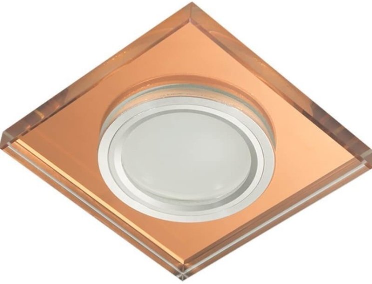 Встраиваемый светильник с LED подсветкой Fametto Luciole DLS-L107 GU5.3 CHROME-BRONZE (UL-00000358)