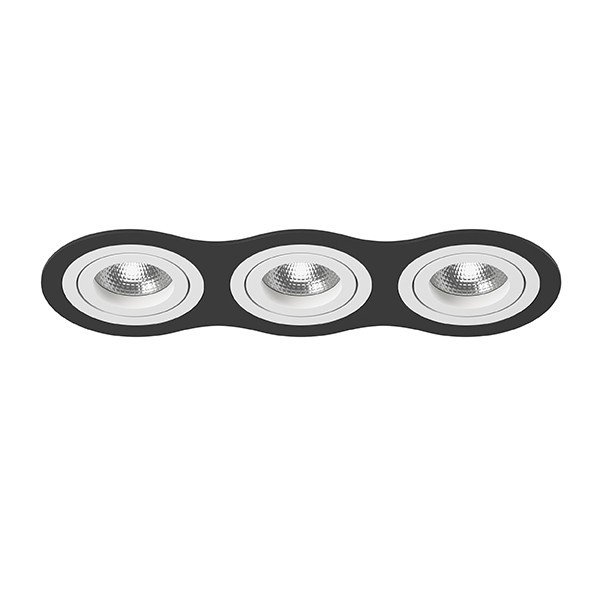 i637060606 Встраиваемый точечный светильник Intero 16 Triple Round Lightstar (комплект из 217637+217606+217606+217606)