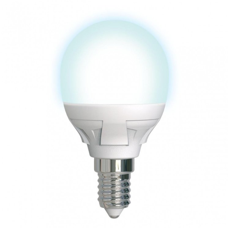 Диммируемая светодиодная лампа E14 7W 4000K (белый) Uniel LED-G45 7W-4000K-E14-FR-DIM PLP01WH (UL-00004300)