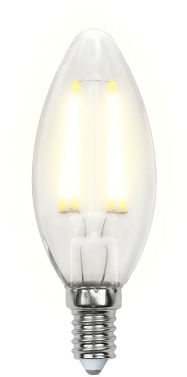 Филаментная светодиодная лампа E14 6W 3000K (теплый) Sky Uniel LED-C35-6W-WW-E14-FR PLS02WH