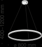 Подвесной светодиодный светильник Maytoni Rim MOD058PL-L42B4K
