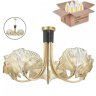 Подвесная люстра Odeon Light Ventaglio с лампочками 4870/5+Lamps E14 Свеча