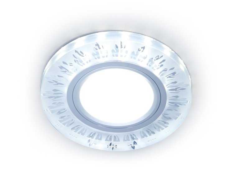 Встраиваемый светильник с LED подсветкой Ambrella light Compo spot S216 CL/FR