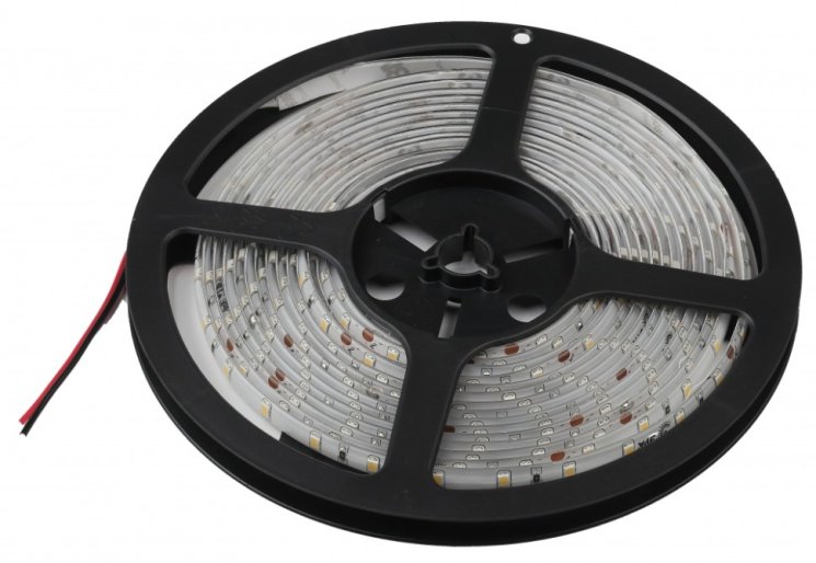 5м. Светодиодная влагозащищенная лента ЭРА 4,8W/m 60LED/m 2835SMD теплый белый 5M LS2835-4,8-60-24-65-3000К-5m Б0043110