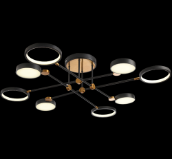 Потолочная светодиодная люстра Natali Kovaltseva Loft LED LAMPS 81102/6C BRASS BLACK