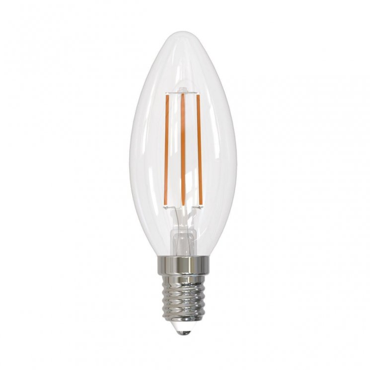 Филаментная светодиодная лампа E14 9W 3000K (теплый) Sky Uniel LED-C35-9W-3000K-E14-CL PLS02WH (UL-00005160)