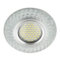 Встраиваемый светильник с LED подсветкой Fametto Luciole DLS-L144 Gu5.3 Glassy/Clear (UL-00003886)