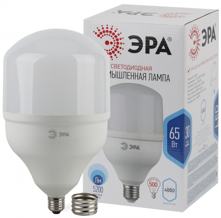 Светодиодная лампа E27(Е40) 65W 4000К (белый) Эра LED POWER T160-65W-4000-E27/E40 (Б0027923)