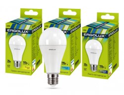 Набор из 10 шт, Светодиодная лампа E27 20W 6500K A65 Ergolux LED-A65-20W-E27-6K 13184