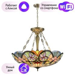 Люстра подвесная Velante Тиффани с поддержкой Алиса 818-807-06-A