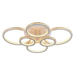 Люстра потолочная светодиодная с пультом ДУ Profit Light 8052/6 WHT 312W+8W RGB