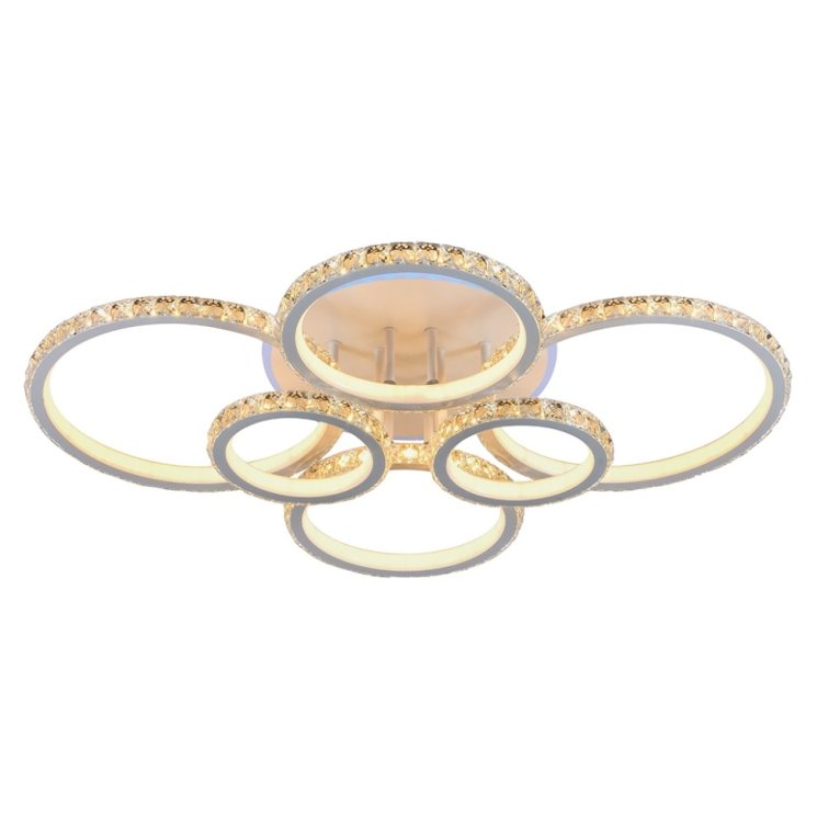 Люстра потолочная светодиодная с пультом ДУ Profit Light 8052/6 WHT 312W+8W RGB