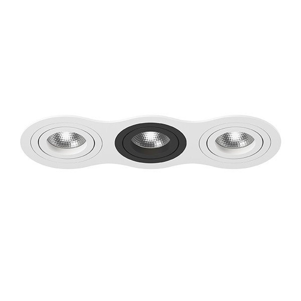 i636060706 Встраиваемый точечный светильник Intero 16 Triple Round Lightstar (комплект из 217636+217606+217607+217606)