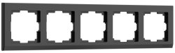 Рамка на 5 постов (черный) Werkel W0051808