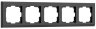 Рамка на 5 постов (черный) Werkel W0051808