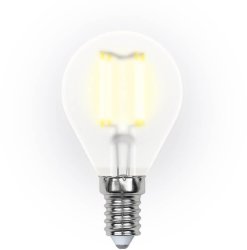 Филаментная лампа E14 6W 3000K (теплый) Sky Uniel LED-G45-6W-WW-E14-FR PLS02WH (UL-00000303)
