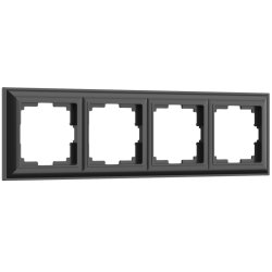 Рамка на 4 поста (черный матовый) Werkel W0042208