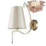 Бра Crystal Lux с лампочкой RENATA AP1 GOLD+Lamps E14 Свеча