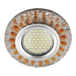 Встраиваемый светильник с LED подсветкой Fametto Luciole DLS-L151 Gu5.3 Glassy/Gold (UL-00003909)
