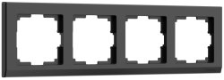 Рамка на 4 поста (черный) Werkel W0041808