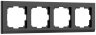 Рамка на 4 поста (черный) Werkel W0041808