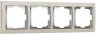 Рамка на 4 поста (слоновая кость/хром) Werkel W0041903
