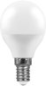 Светодиодная лампа E14 9W 4000K (белый) G45 Feron LB-550 (25802)
